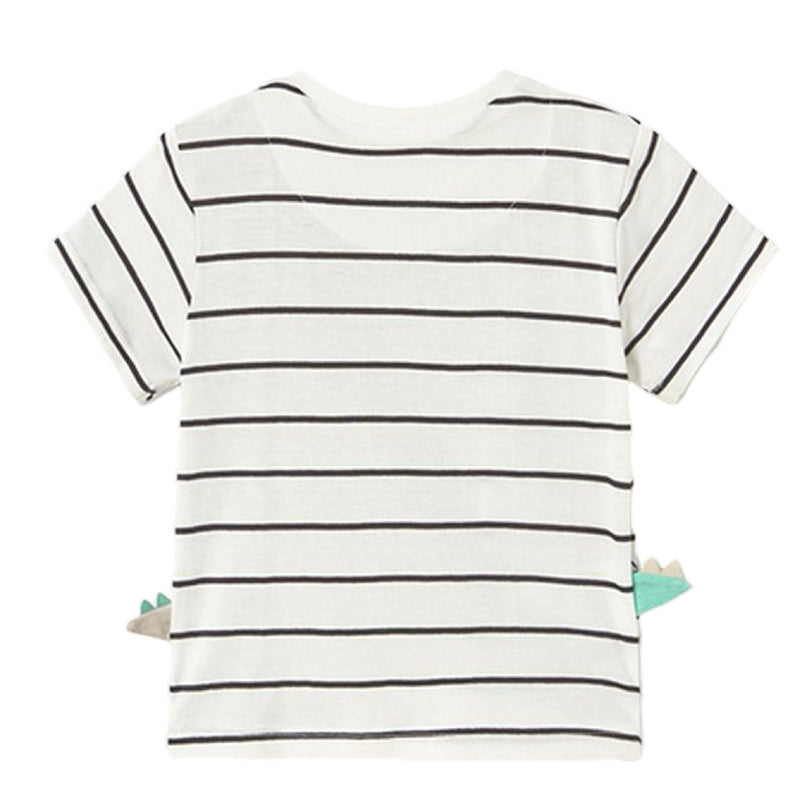 Teal Striped Dinosaur T-Shirt