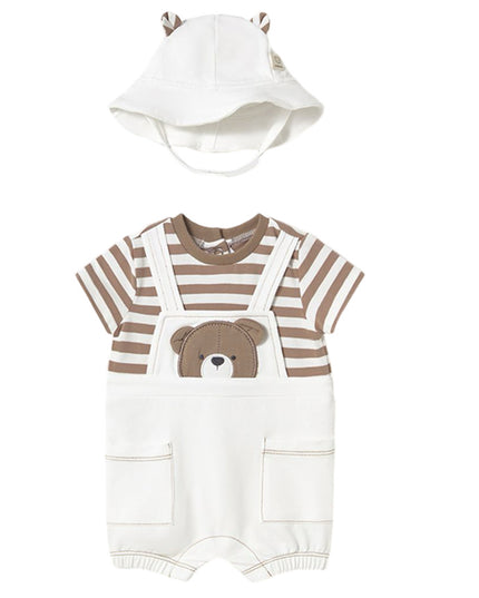 Brown Muffin Teddy Knit Onesie Set