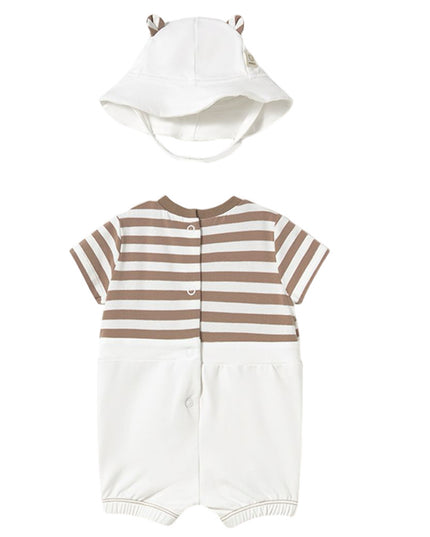 Brown Muffin Teddy Knit Onesie Set