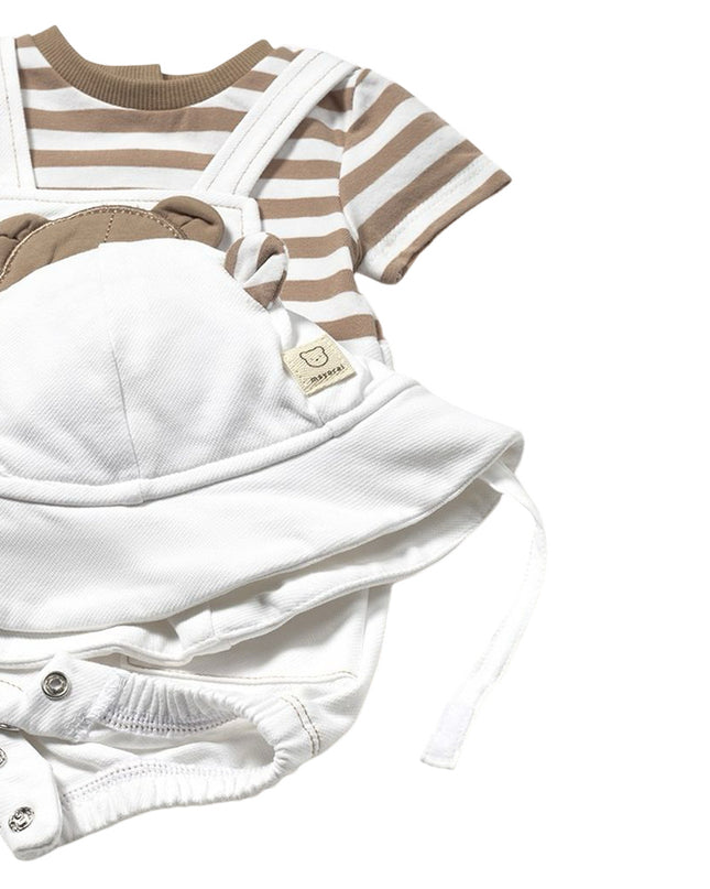 Brown Muffin Teddy Knit Onesie Set