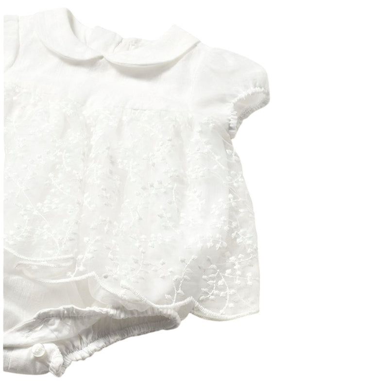 Cream Floral Cotton Romper