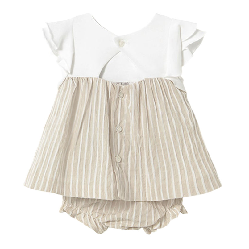 Newborn Color-Block Root Dress with Bloomers