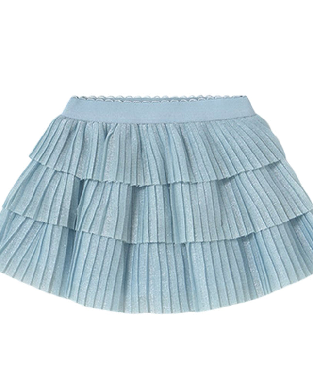 Sky Pleated Tulle Skirt