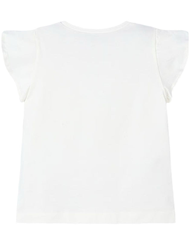 Natural Flower Ruffle Applique T-Shirt