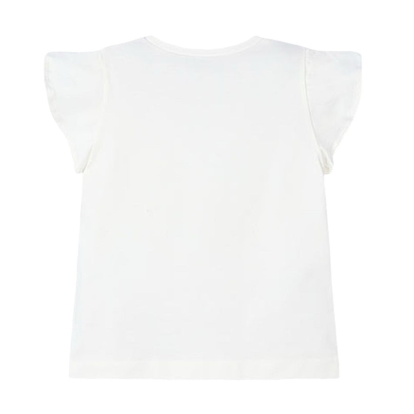 Natural Flower Ruffle Applique T-Shirt