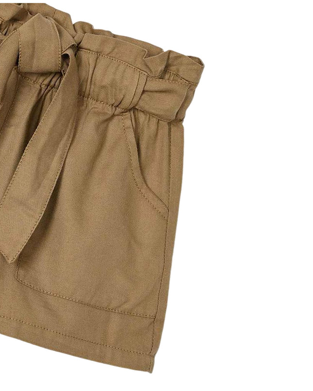 Brown Paperbag Tie Shorts