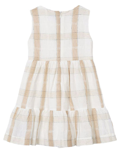 Cinnamon Plaid Linen Dress