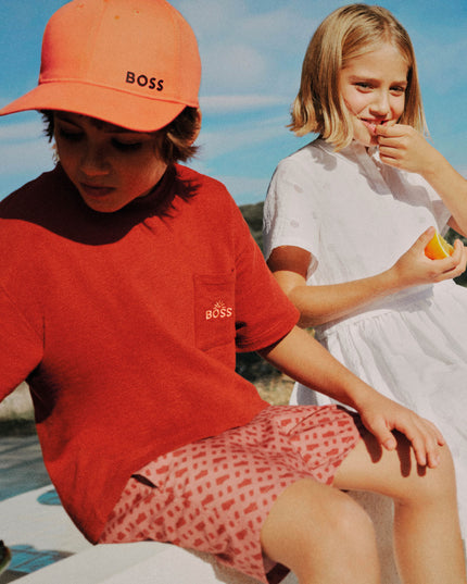 Bright Red Logo Baseball Cap