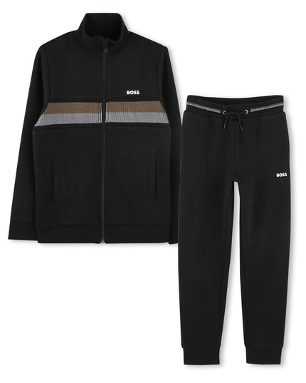 Black Jacket & Trousers Sports Outfit Set