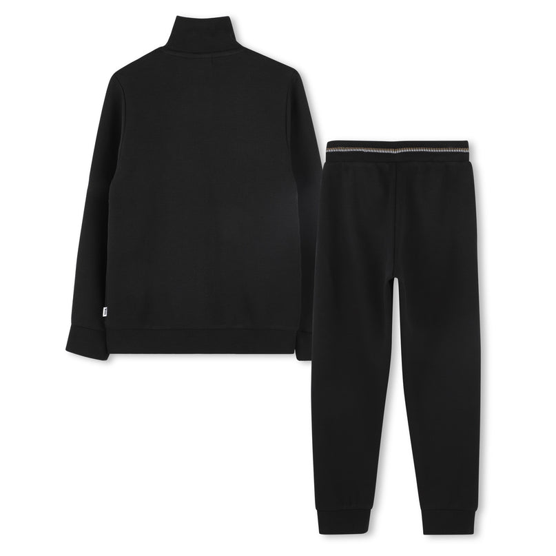 Black Cardigan Track Outfit Set