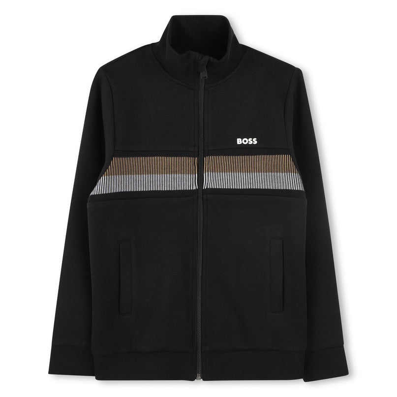 Black Cardigan Track Outfit Set