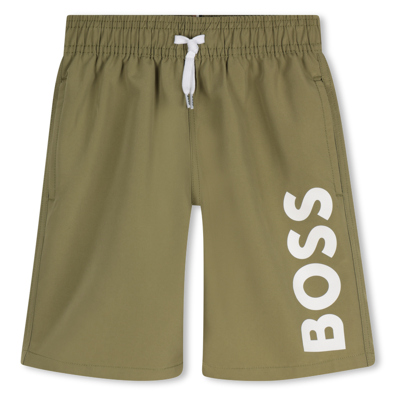 Dark Green Logo Swim Shorts