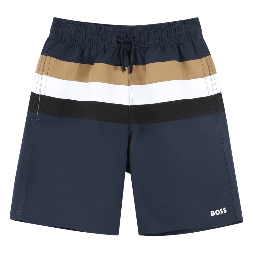 Navy Colorblock Swim Shorts