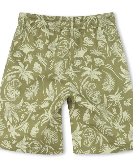 Dark Green Island Bermuda Shorts