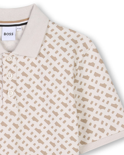 Sand Short Sleeve Pattern Polo