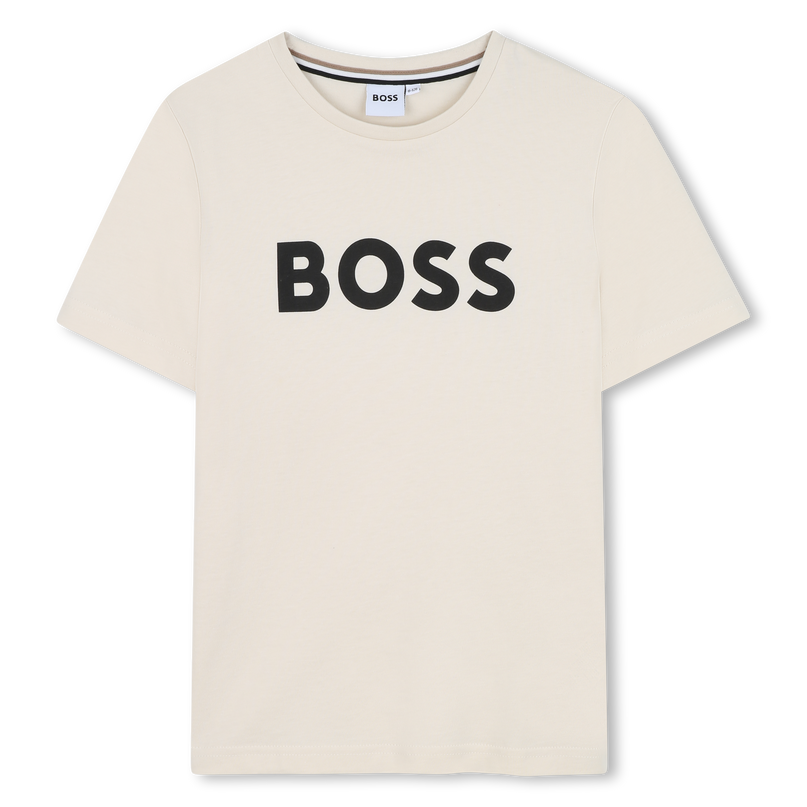 Beige Sand Logo Short Sleeve T-Shirt