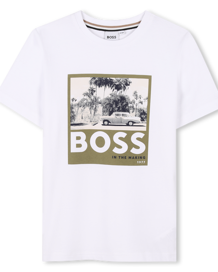Dark Green Nostalgic Print T-Shirt