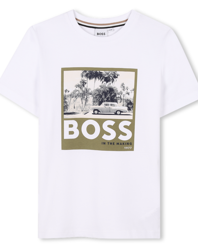 Dark Green Nostalgic Print T-Shirt