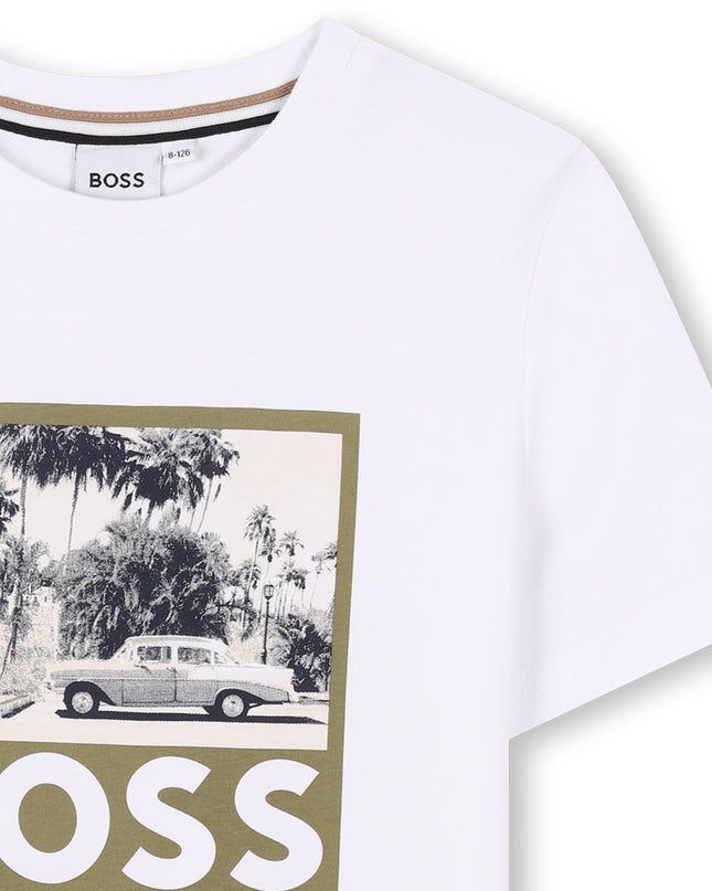 Dark Green Nostalgic Print T-Shirt