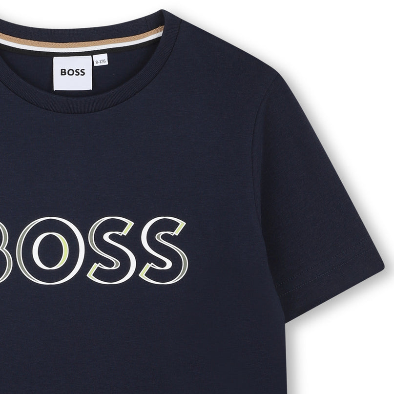 Navy Logo Outline T-Shirt