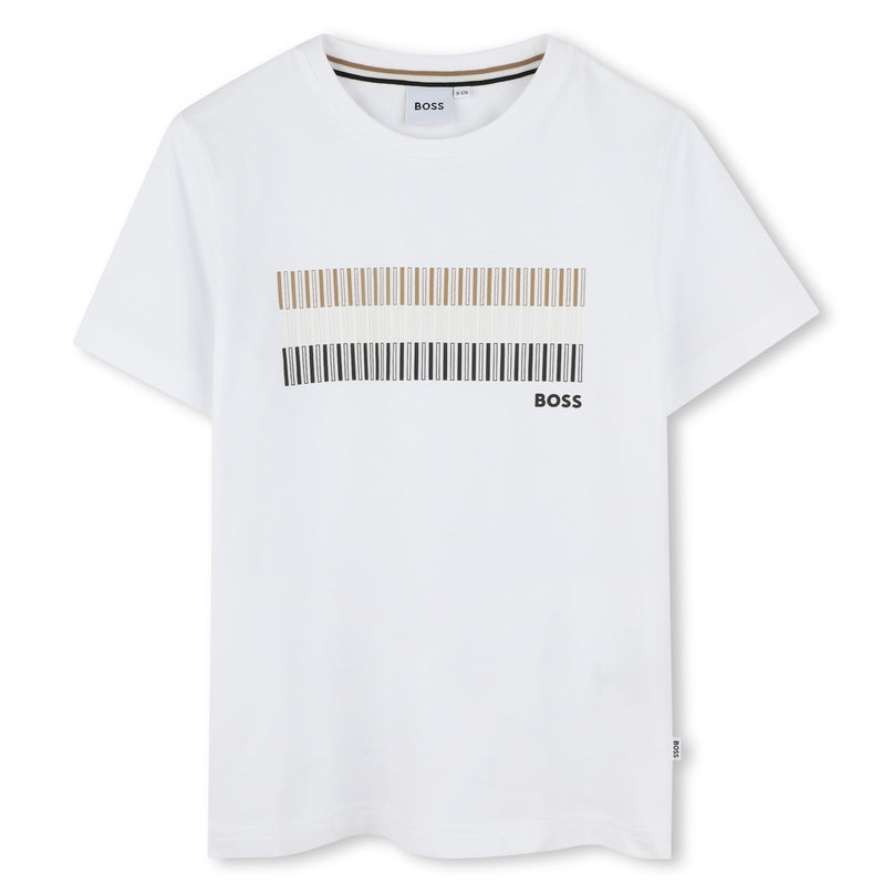 White Bar Color Block T-Shirt