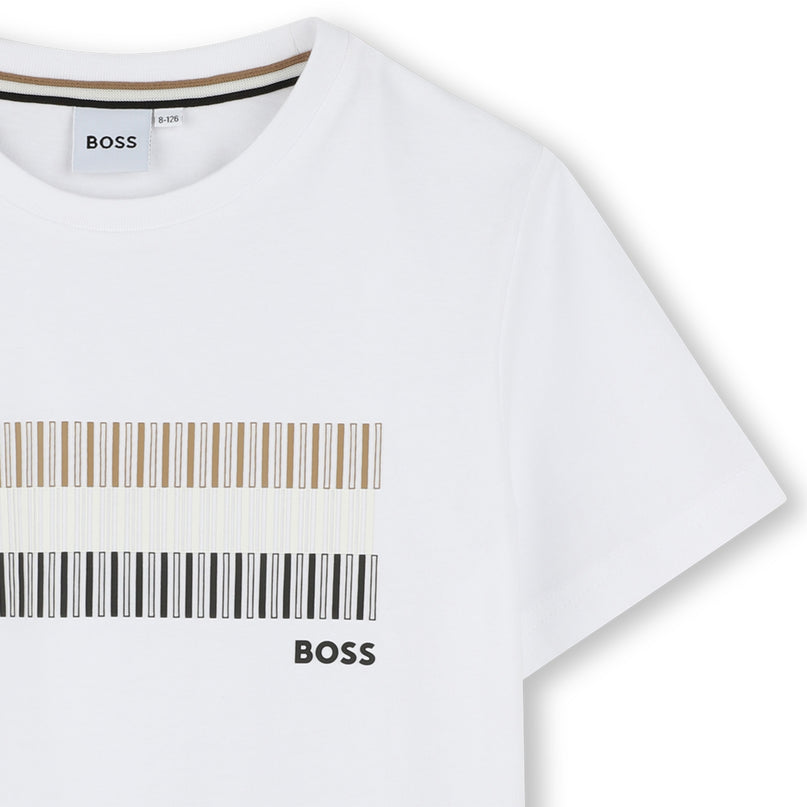 White Bar Color Block T-Shirt