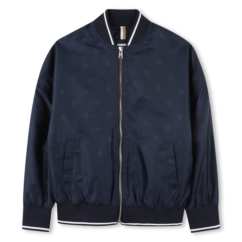 Navy Logo Bomber Jacket