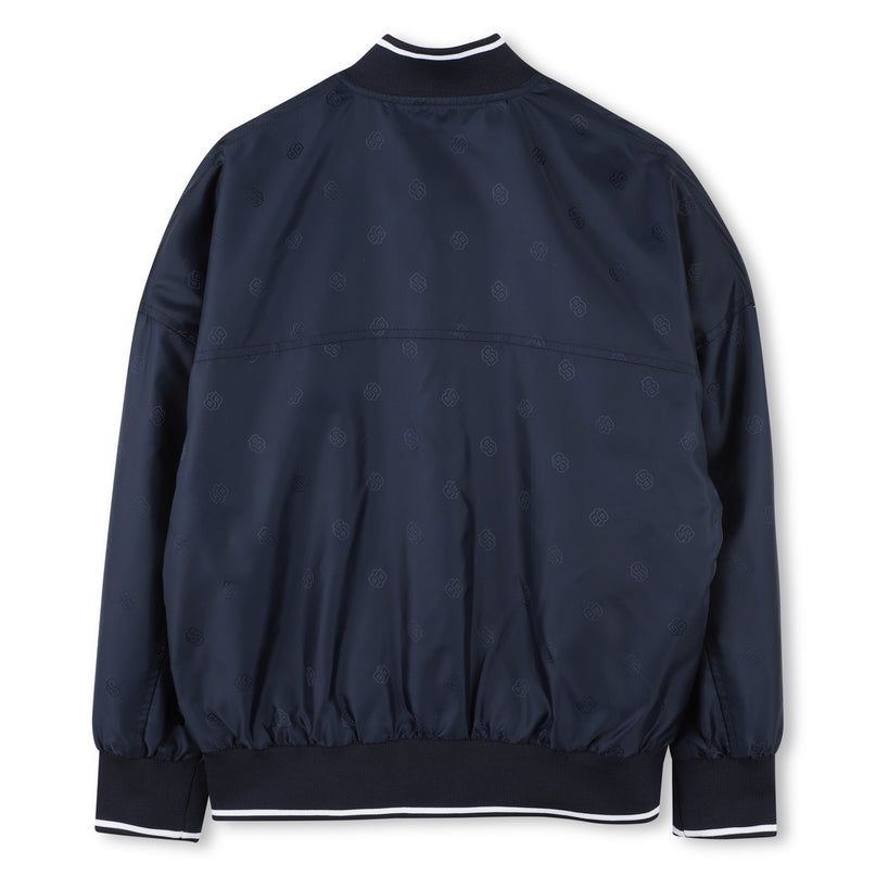 Navy Logo Bomber Jacket