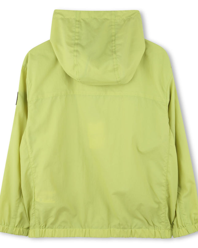 Lime Hooded Windbreaker