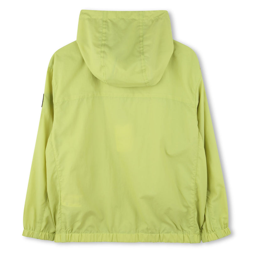 Lime Hooded Windbreaker