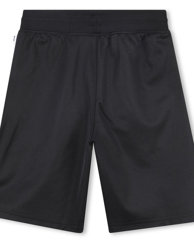 Black and White Workout Shorts Set