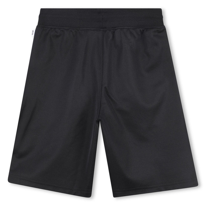 Black and White Workout Shorts Set
