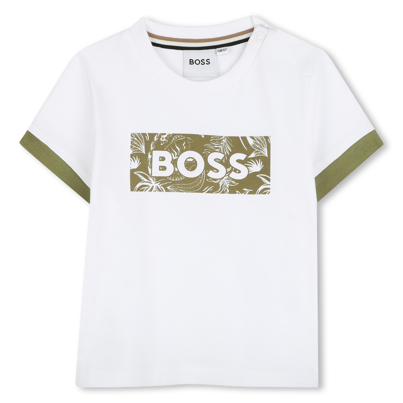 White Leaf Accent Logo T-Shirt