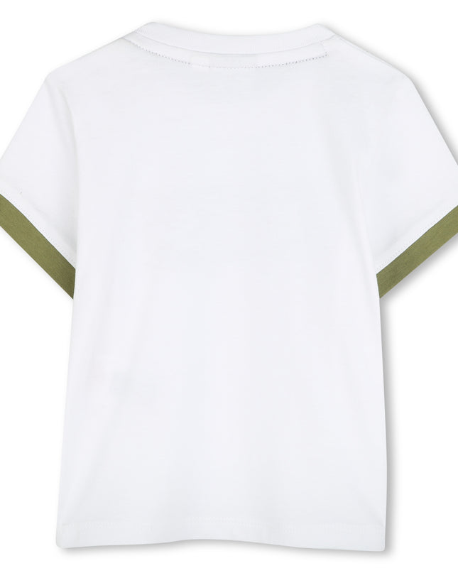 White Leaf Accent Logo T-Shirt