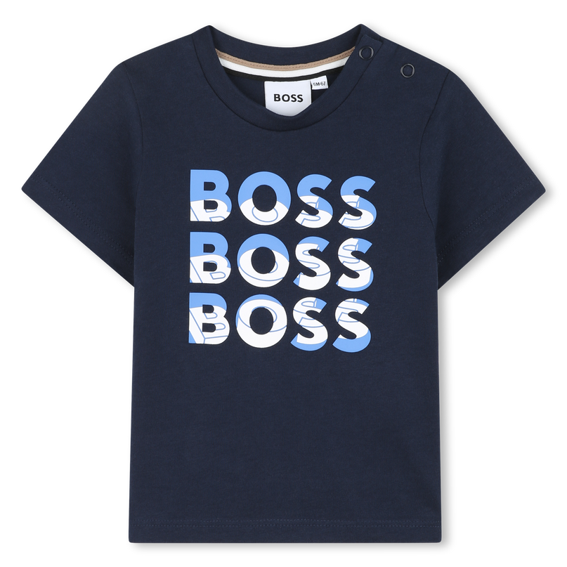 Navy Blue Overlay Logo T-Shirt