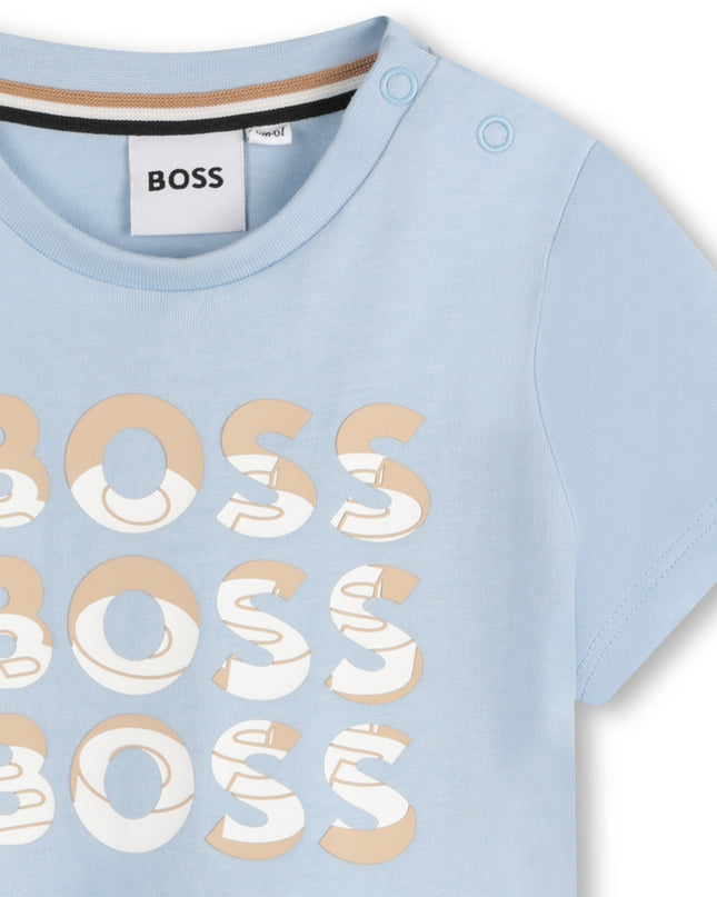 Persian Blue Overlay Logo T-Shirt
