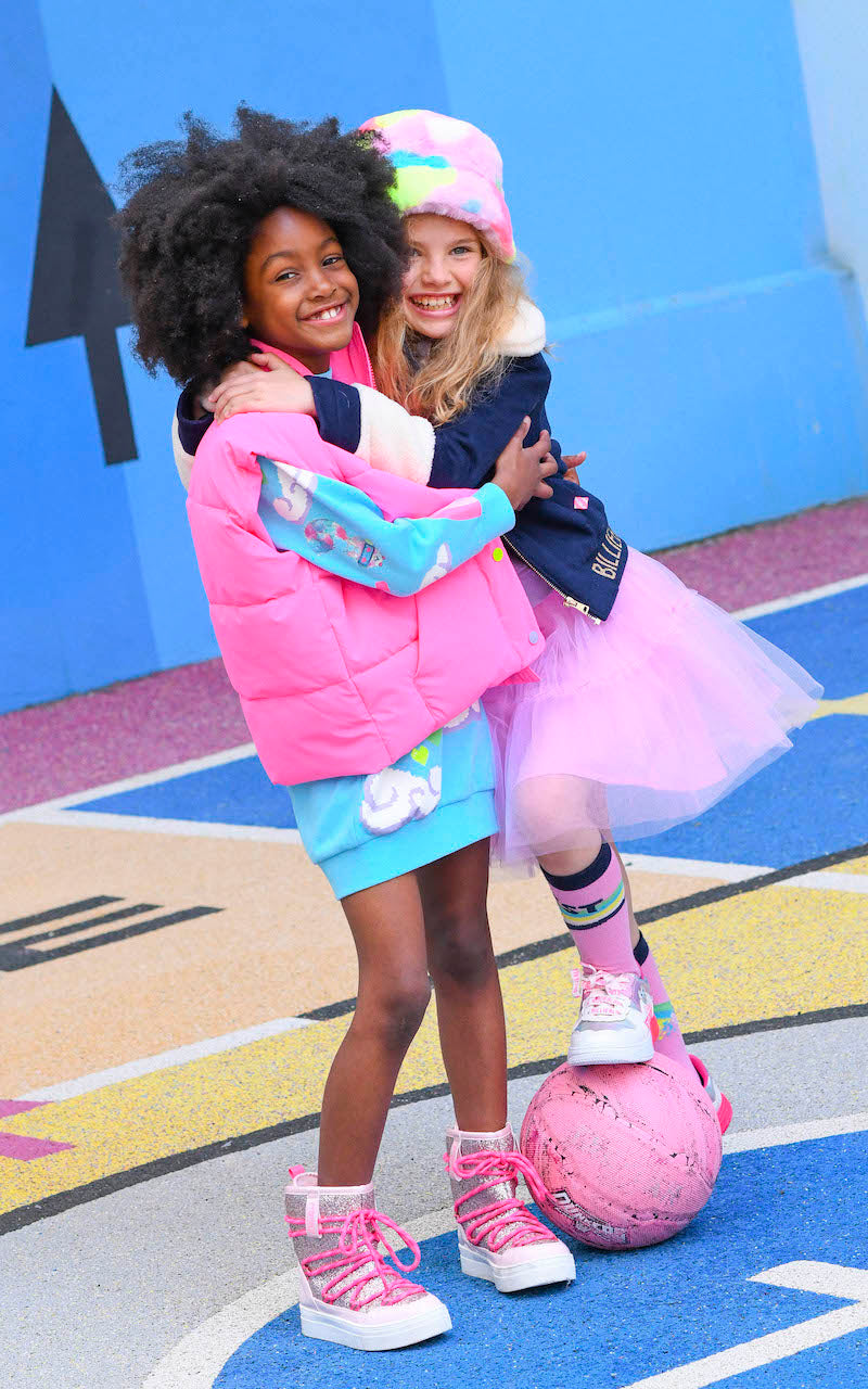 TWO GIRLS IN NEON BILLIEBLUSH COLORS FEATURING NEW ARRIVALS KIDS CLOTHING AT KIDS ATELIER