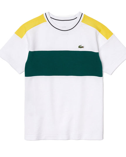 LACOSTE-T-SHIRT-TJ6896-1XC-WHITE/SWING-DAPHNE YELLOW