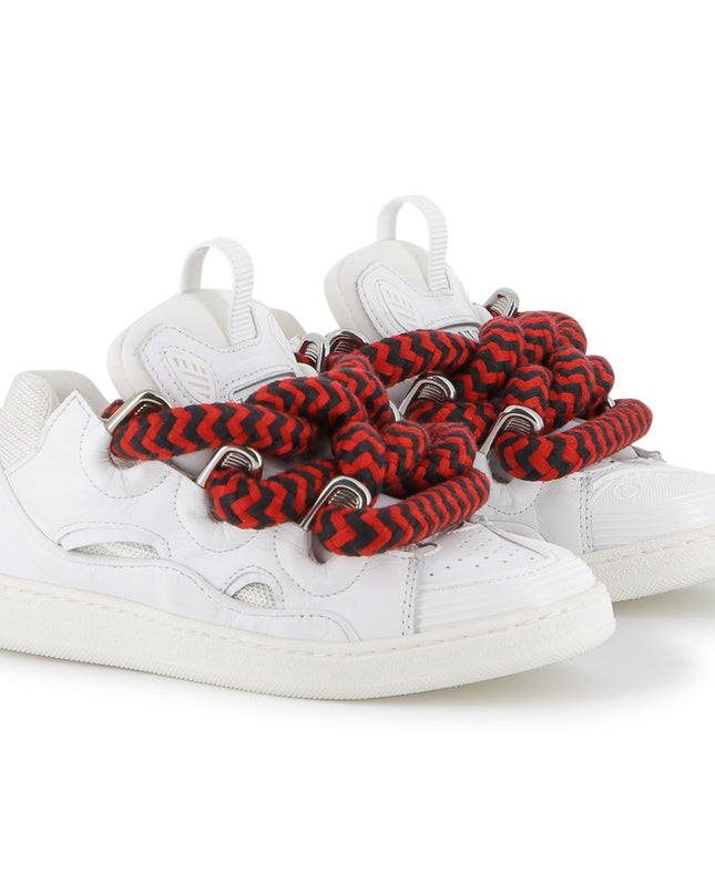 Kids Atelier-Lanvin-Off-White Red Trainers