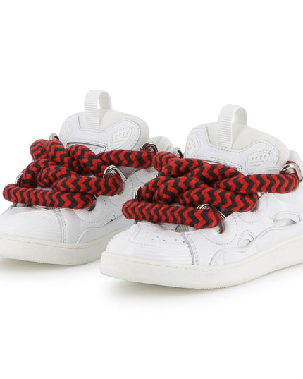 Kids Atelier-Lanvin-Off-White Red Trainers