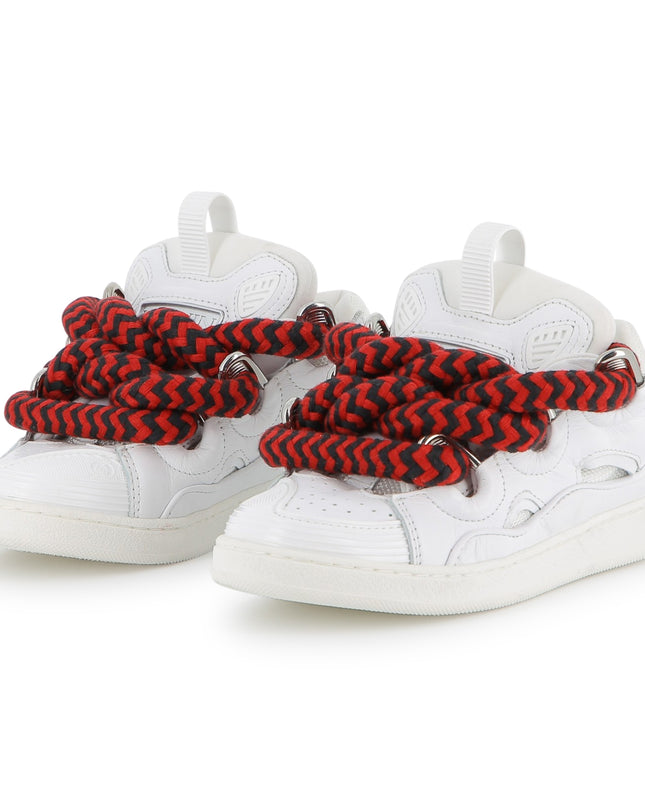 Kids Atelier-Lanvin-Off-White Red Trainers