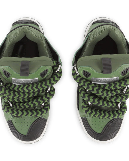Kids Atelier-Lanvin-Enfant Green Curb Sneakers for Boys