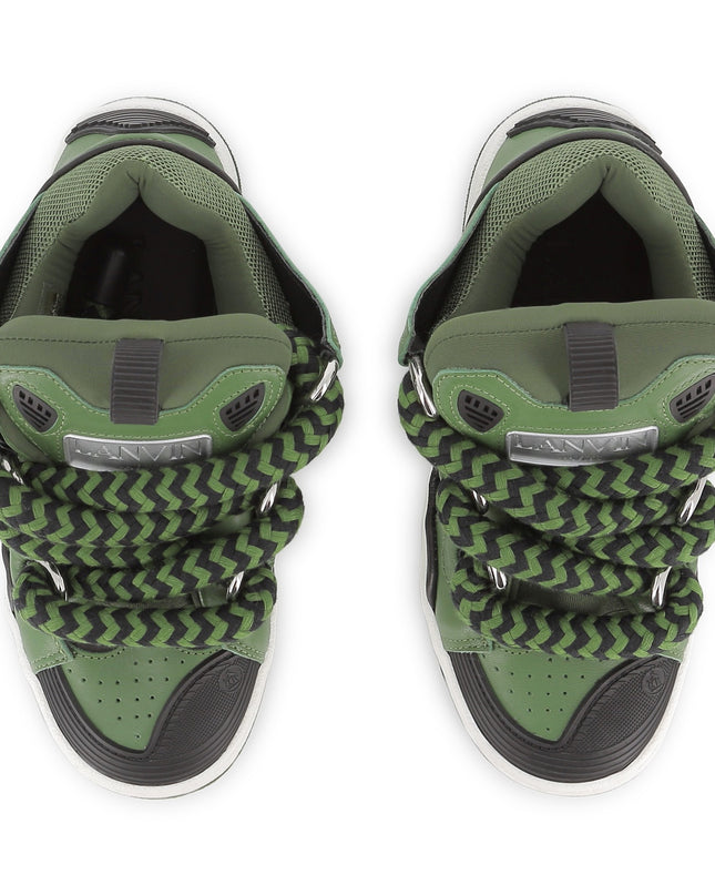 Kids Atelier-Lanvin-Enfant Green Curb Sneakers for Boys