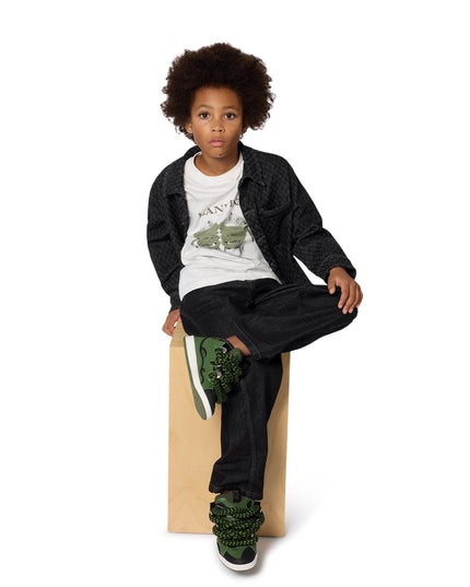 Kids Atelier-Lanvin-Enfant Green Curb Sneakers for Boys