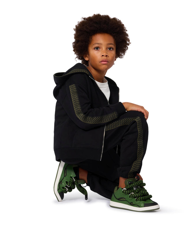 Kids Atelier-Lanvin-Enfant Green Curb Sneakers for Boys