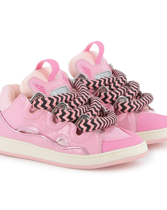 Kids Atelier-Lanvin-Pink Icing Trainers