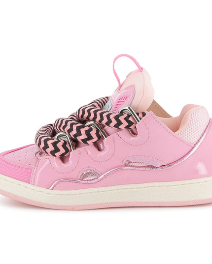 Kids Atelier-Lanvin-Pink Icing Trainers