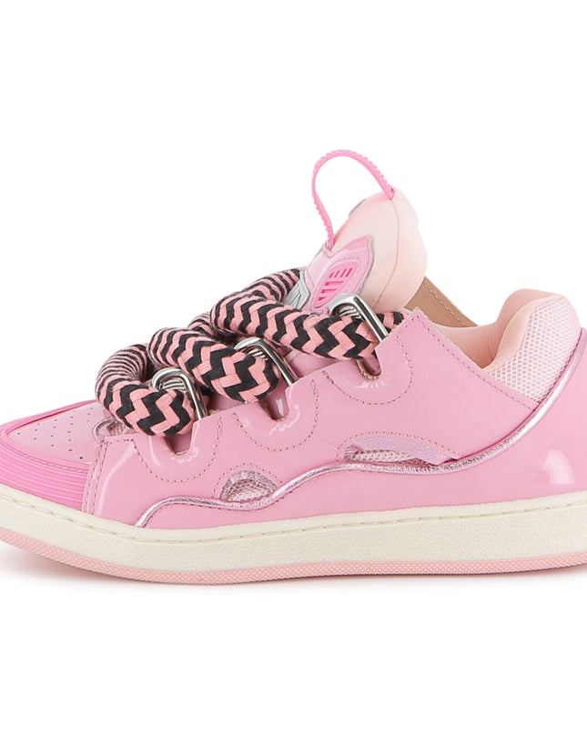 Kids Atelier-Lanvin-Pink Icing Trainers