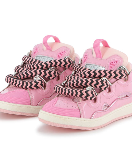 Kids Atelier-Lanvin-Pink Icing Trainers