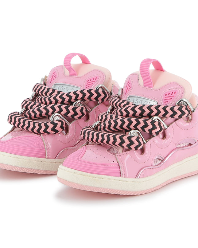 Kids Atelier-Lanvin-Pink Icing Trainers